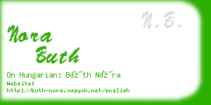 nora buth business card